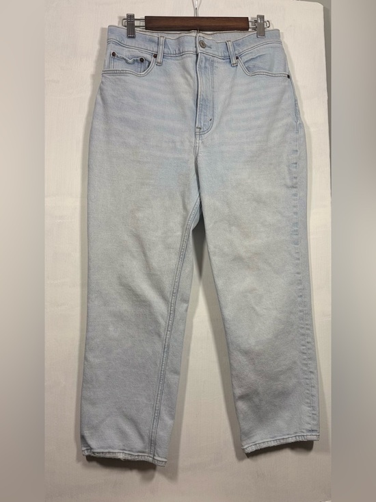 Abercrombie & Fitch Denim - Abercrombie & Fitch Light Blue Ankle Ultra High Rise Straight Leg Jeans